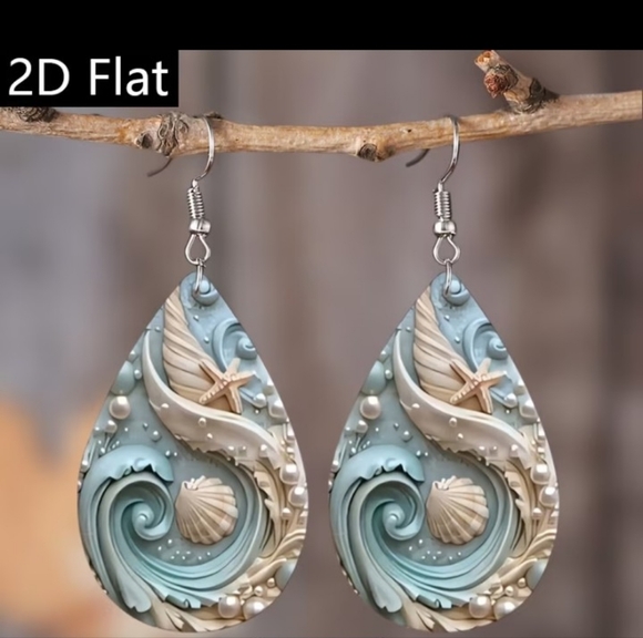 Jewelry - Ocean-Themed‎ Teardrop Earrings F62